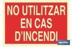 No utilitzar en cas d'incendi - Cofan