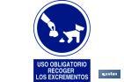 OBLIGATORIO RECOGER EXCREMENTOS. EL DISEÑO DE LA SEÑAL PUEDE VARIAR, PERO EN NINGÚN CASO SE VARIARÁ EL SIGNIFICADO DE LA MISMA.