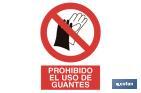 Prohibido uso de guantes - Cofan
