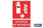 EXTINTOR DE INCENDIOS PICTOGRAMA + TEXTO