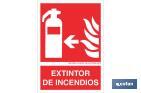 Extintor de incendios Pictograma + Texto - Cofan