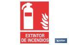 EXTINTOR DE INCENDIOS PICTOGRAMA + TEXTO