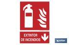 EXTINTOR DE INCENDIOS PICTOGRAMA + TEXTO