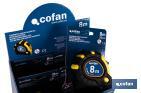 Expositor para flexómetros magnéticos de Cofan | Incluyen los flexómetros | Varias medidas y capacidades - Cofan
