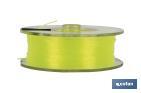 Fio de sedela monofilamento 100% nylon, verde claro 0,90 mm e 100 metros de comprimento. Em carretéis e bobinas. Ideal para a pesca, vitrines, decoração, prumadas, construção, etc ... - Cofan