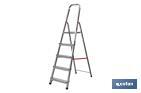 ALUMINIUM LADDER AVAILABLE FROM 2 TO 8 STEPS | AVAILABLE HEIGHTS FROM 0.41 TO 2.41 METRES | COMPLIES WITH EN 131 STANDARD