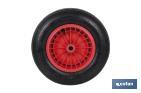 Wheelbarrow wheel with bearing | Manufactured with pneumatic ABS tyre | For loads up to 140kg - Cofan