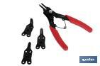 Pliers with interchangeable heads | Includes 4 different multifunctional heads | Length: 256mm - Cofan