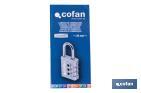 Candado de combinación con 3 dígitos | Seguridad para uso diario - Cofan