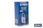 Candado de combinación con 3 dígitos | Seguridad para uso diario - Cofan
