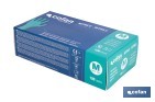 Caja de 100 guantes de nitrilo desechables de color verde, sin polvo, de alta resistencia y protección profesional | Disponible en diferentes tallas - Cofan
