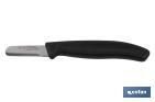 Harvest knife | 12-unit pack | Round point | Blade size: 4,5cm | Black handle - Cofan