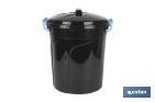 TRASH BIN | BLACK | 21L CAPACITY | LOCKING HANDLES INTEGRATED | TRASH BIN WITH LID