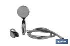 Shower kit | 5 Spray modes | Hand-held shower head + Shower hose + Bracket | Chrome-plated ABS - Cofan