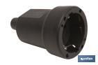 Rubber contact rubber coupling | 16A - 250V | Black - Cofan