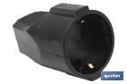 Mobile protective contact coupling with two-poles | Black | 16A - 250V - Cofan