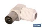 TV ANGLED AERIAL CONNECTOR | FEMALE | LENGTH: 9.5MM