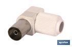 TV Angled Aerial Connector | Female | Length: 9.5mm - Cofan