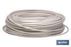 ROLLO DE CABLE DE ANTENA TV COAXIAL | 75 OHM | COLOR BLANCO | LONGITUD 100 METROS