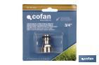 Brass fitting adaptor with 3/4-inch male thread | Suitable for hose | Ideal for gardening - Cofan