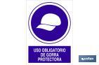 OBLIGATORIO GORRA PROTECTORA. EL DISEÑO DE LA SEÑAL PUEDE VARIAR, PERO EN NINGÚN CASO SE VARIARÁ EL SIGNIFICADO DE LA MISMA.