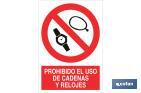 Prohibido uso de relojes y cadenas - Cofan