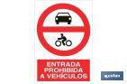 PROHIBIDO ENTRADA A VEHÍCULOS. EL DISEÑO DE LA SEÑAL PUEDE VARIAR, PERO EN NINGÚN CASO SE VARIARÁ EL SIGNIFICADO DE LA MISMA.