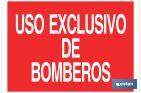 Uso obrigatório Bombeiros. O desenho do sinal pode variar, mas em nenhum caso o seu significado será alterado. - Cofan