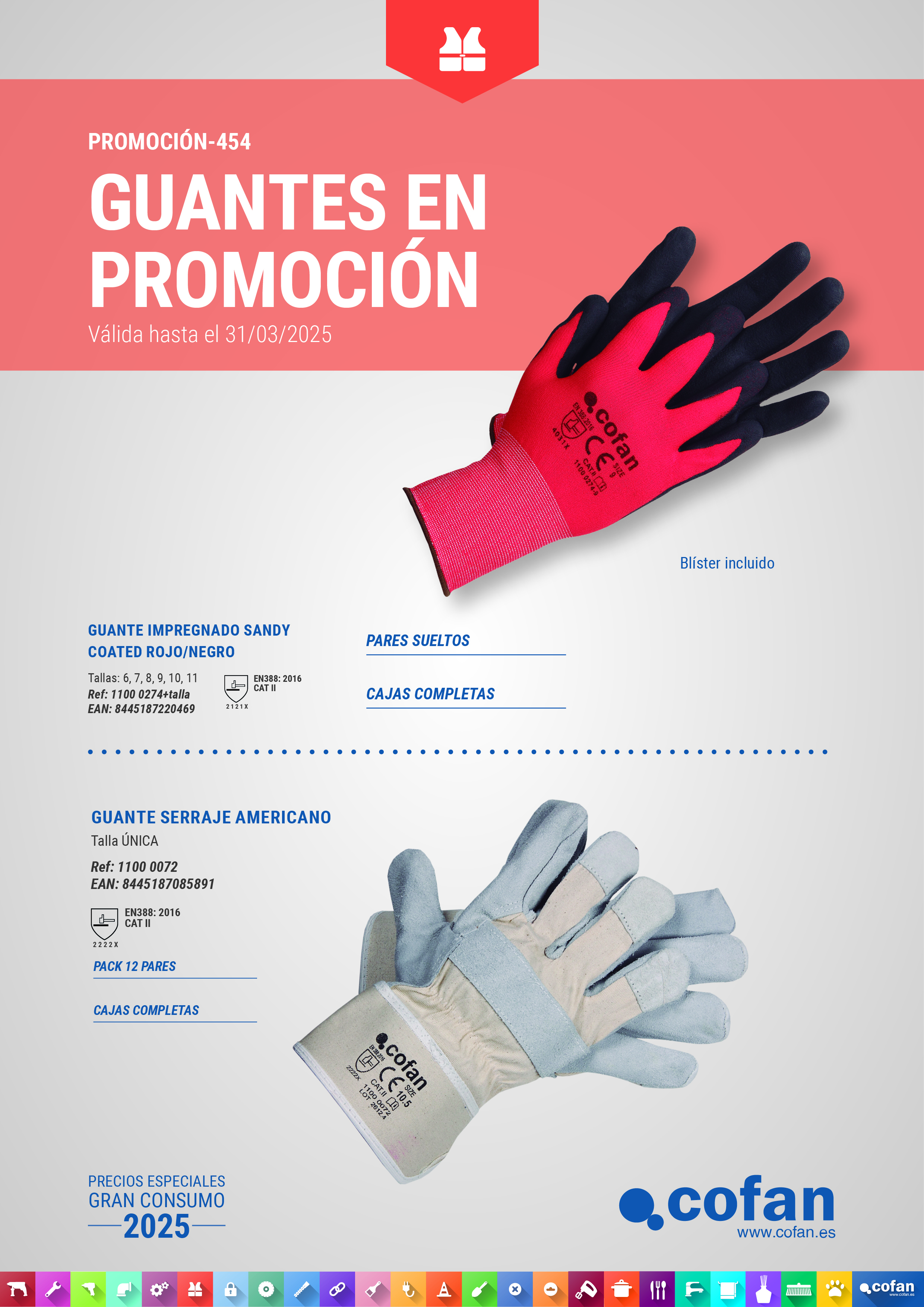 Guantes Impregnados Sandy y Serraje Americano