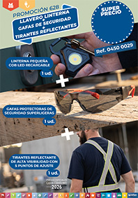 Kit Visibilidad: linterna llavero + gafas + tirantes reflectantes