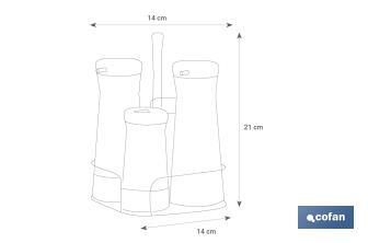 Cruet set of 4 pieces | 2-piece capacity of 230ml and 2-piece capacity of 120ml | Beige Colour - Cofan