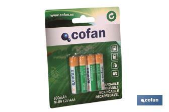 Pilas Recargables AAA - Cofan