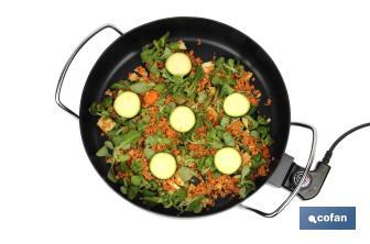 Electric pan | Belice Model | 1,500W | Steel base with non-stick coating | Diameter: 36cm - Cofan