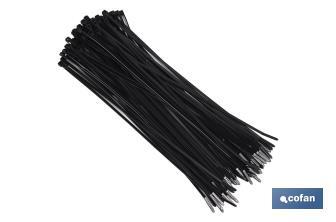 Abraçadeiras de Nylon PA 6.6, cor Preto - Cofan