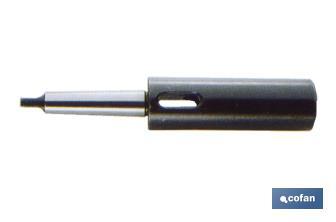 Drill bits accessories conical shank "morse cone". Extension sockets for morse cones - Cofan