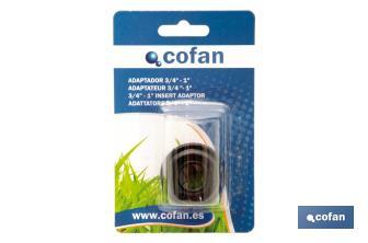 Hose adapter | Suitable for garden hose | Available in different sizes - Cofan