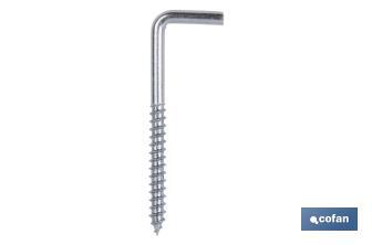 STANDARD BLISTER OF SQUARE BEND SCREW HOOK - Cofan