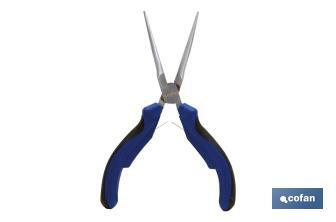 Mini needle nose pliers | Chrome-vanadium steel | Length: 6" - Cofan