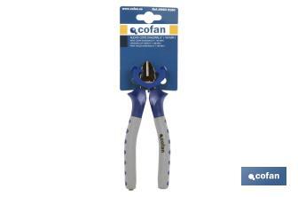 High performance diagonal pliers | Electrician pliers with ergonomic handle | Size: 160mm - Cofan