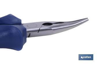 Bent nose pliers | Chrome-vanadium steel | Size: 200mm - Cofan