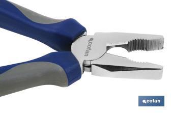 Combination pliers with spring | Electrician pliers with ergonomic handle | Size: 200mm - Cofan