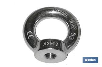 Anello di sollevamento femmina DIN-582 INOX A2 - Cofan