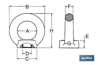 Elevation ring female thread DIN-582 - Cofan