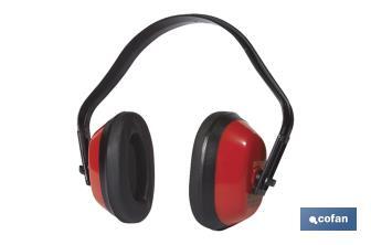 Blister di cuffie antirumore | Rosse | Protezione auditiva | SNR: 27 dB | EN 352-1 - Cofan