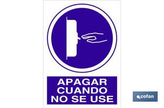 Apagar cuando no se use - Cofan