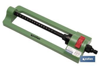 Oscillating sprinkler with 16 nozzles | Polypropylene | Suitable for garden | Anti-breakage flexibility - Cofan