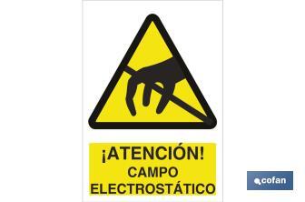 Warning! Electrostatic field - Cofan