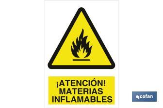 ¡Atención! materias inflamables - Cofan