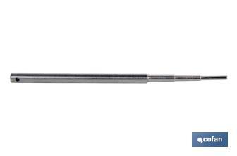 Barra de acero para giro de llave de tubo | Fabricada en cromo vanadio | Medidas para llaves de tubo desde 6 hasta la 19 - Cofan