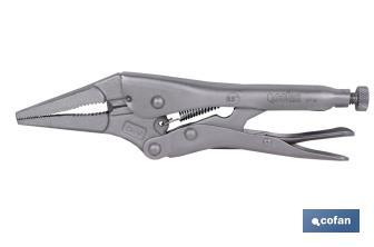 Long vice grips | With wire cutter | Length: 6.5" 8.5" - Cofan